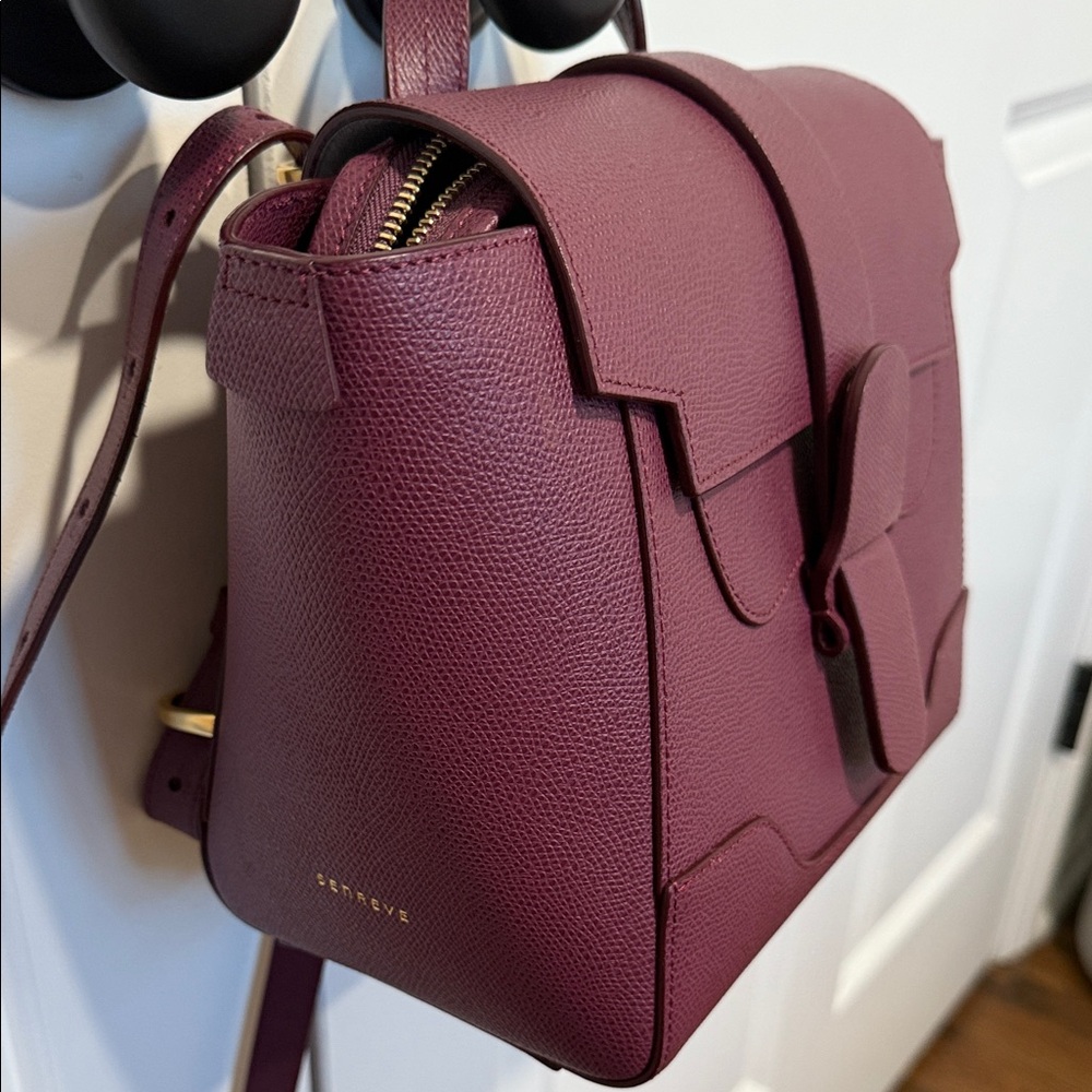 Like new Senreve Mini Maestra Bag in Plum pebbled leather - Picture 3 of 14